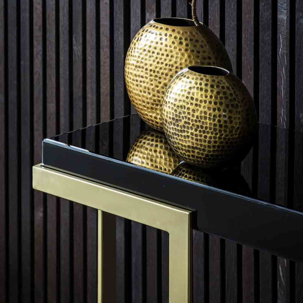 Kiel Console Table Black / Gold