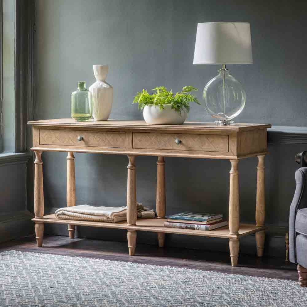 Reims 2 Drawer Console Table Natural