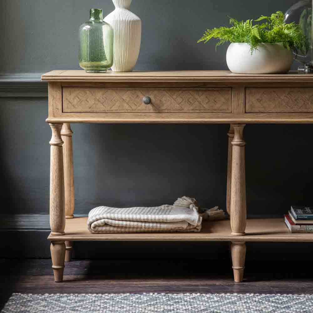 Reims 2 Drawer Console Table Natural