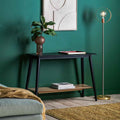 Pretoria Console Table with Shelf Black