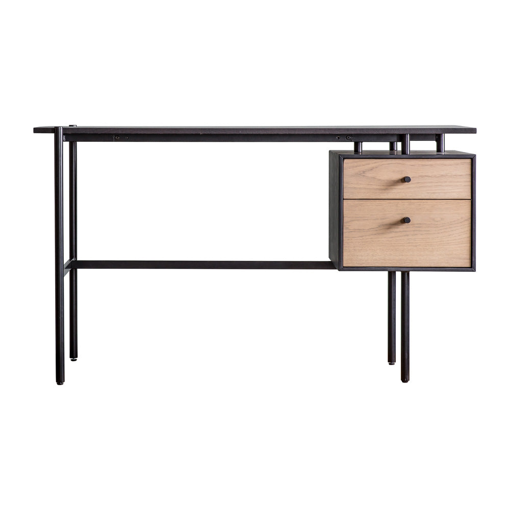 Marseille 2 Drawer Desk Black / Natural