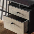 Marseille 2 Drawer Desk Black / Natural