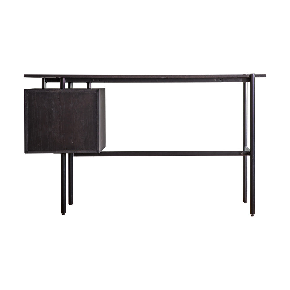 Marseille 2 Drawer Desk Black / Natural