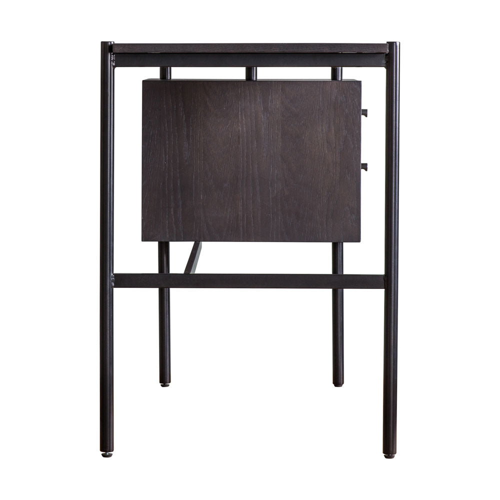 Marseille 2 Drawer Desk Black / Natural