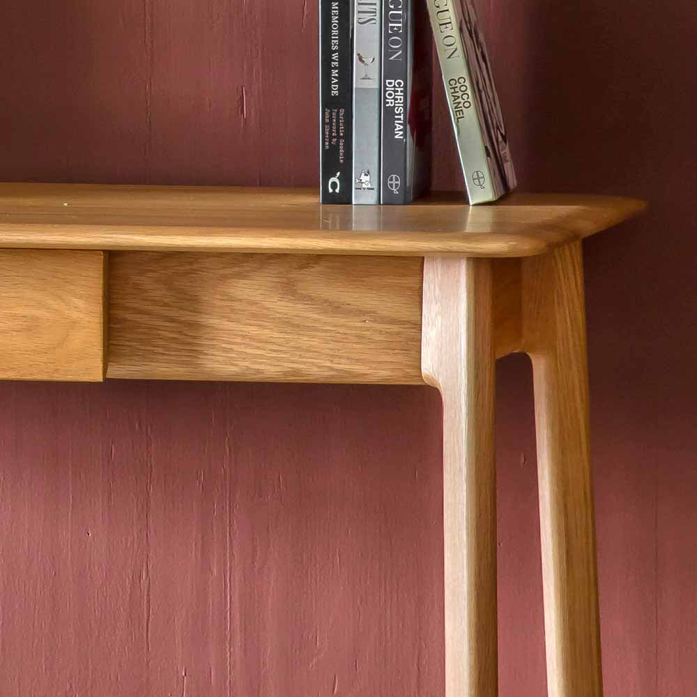 Girona 1 Drawer Desk Oak