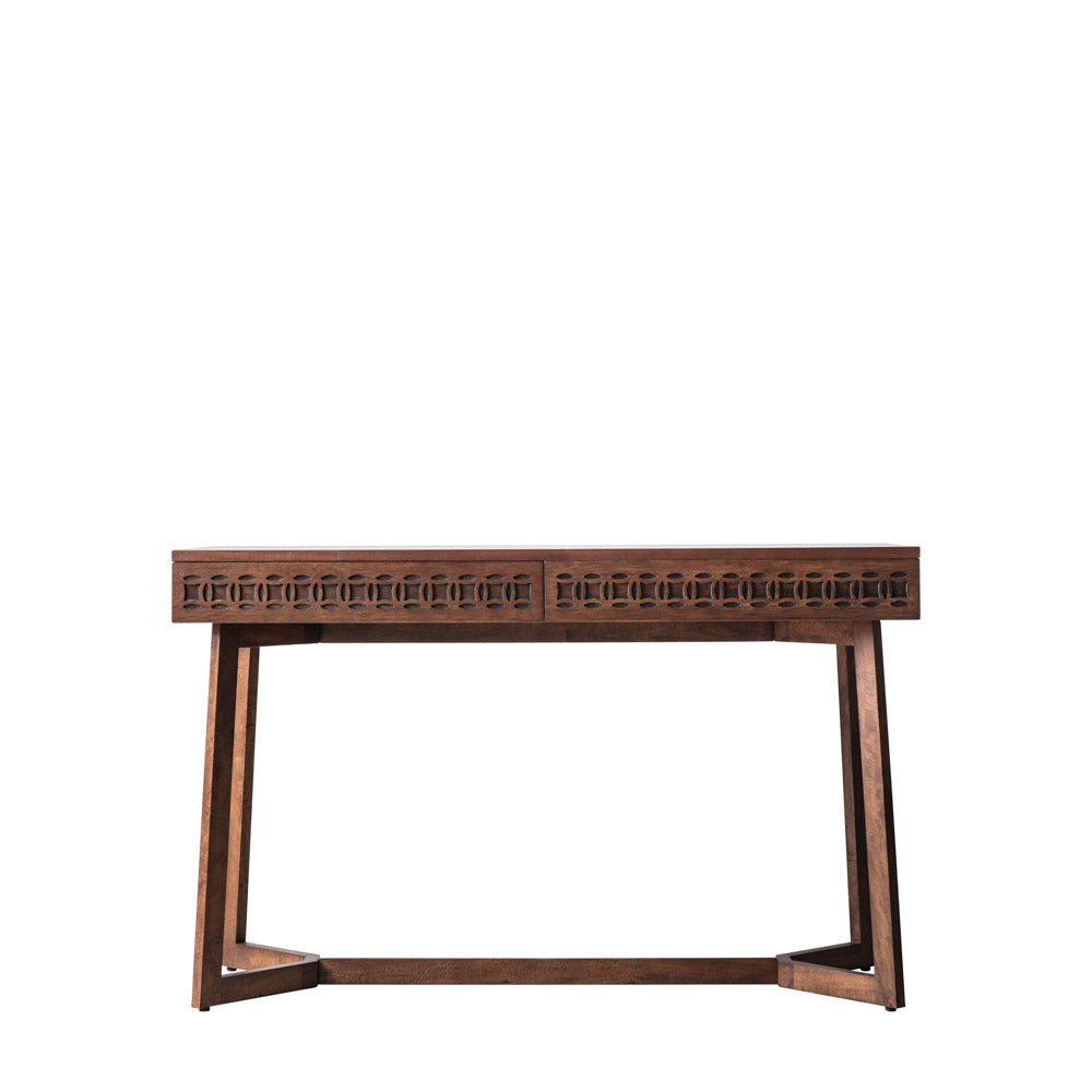 Aswan Retreat 2 Drawer Desk Brown Mango