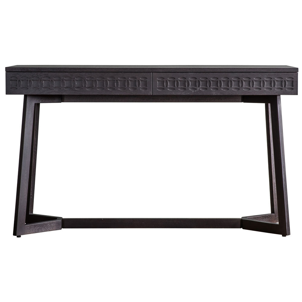 Aswan Boutique 2 Drawer Desk Black Mango