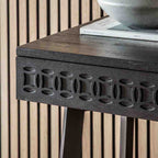 Aswan Boutique 2 Drawer Desk Black Mango