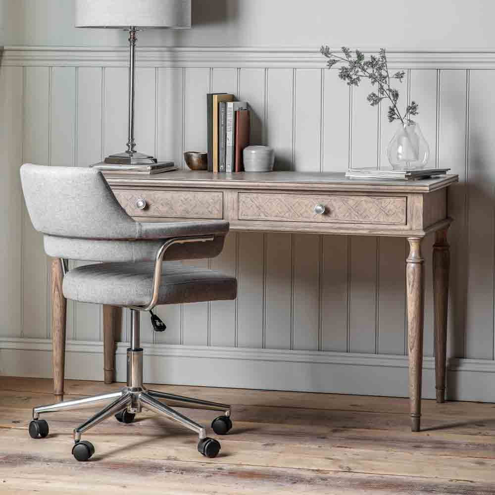 Reims 2 Drawer Desk Natural