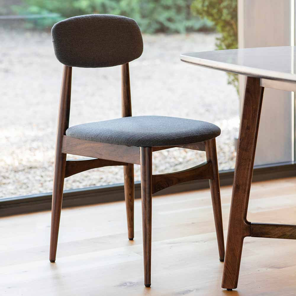 Managua Chair Dark Wood / Grey (2 Pack)