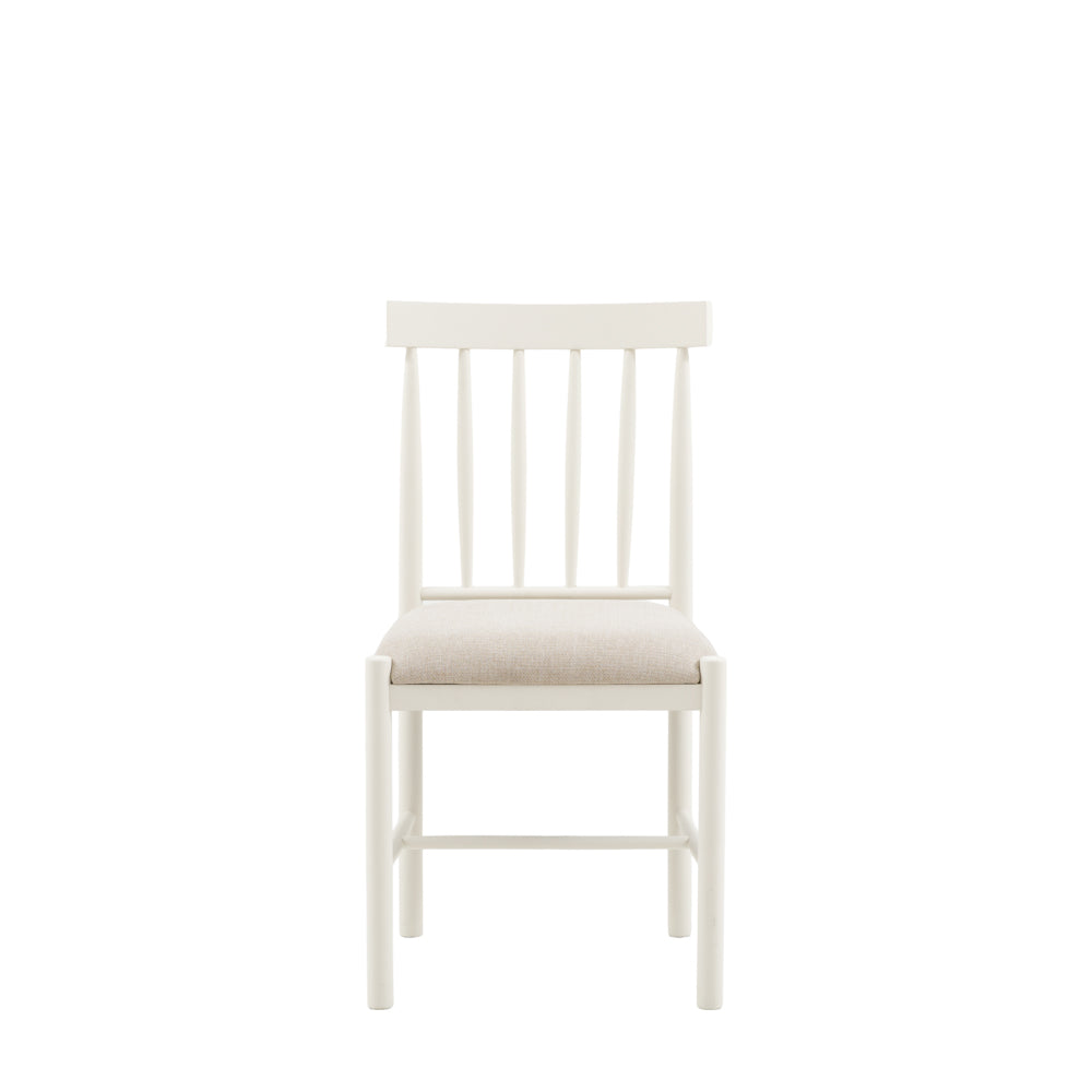 Oxford Upholstered Dining Chair White (2 Pack)