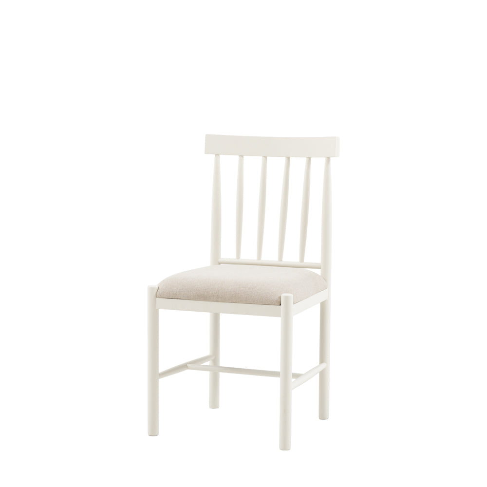 Oxford Upholstered Dining Chair White (2 Pack)