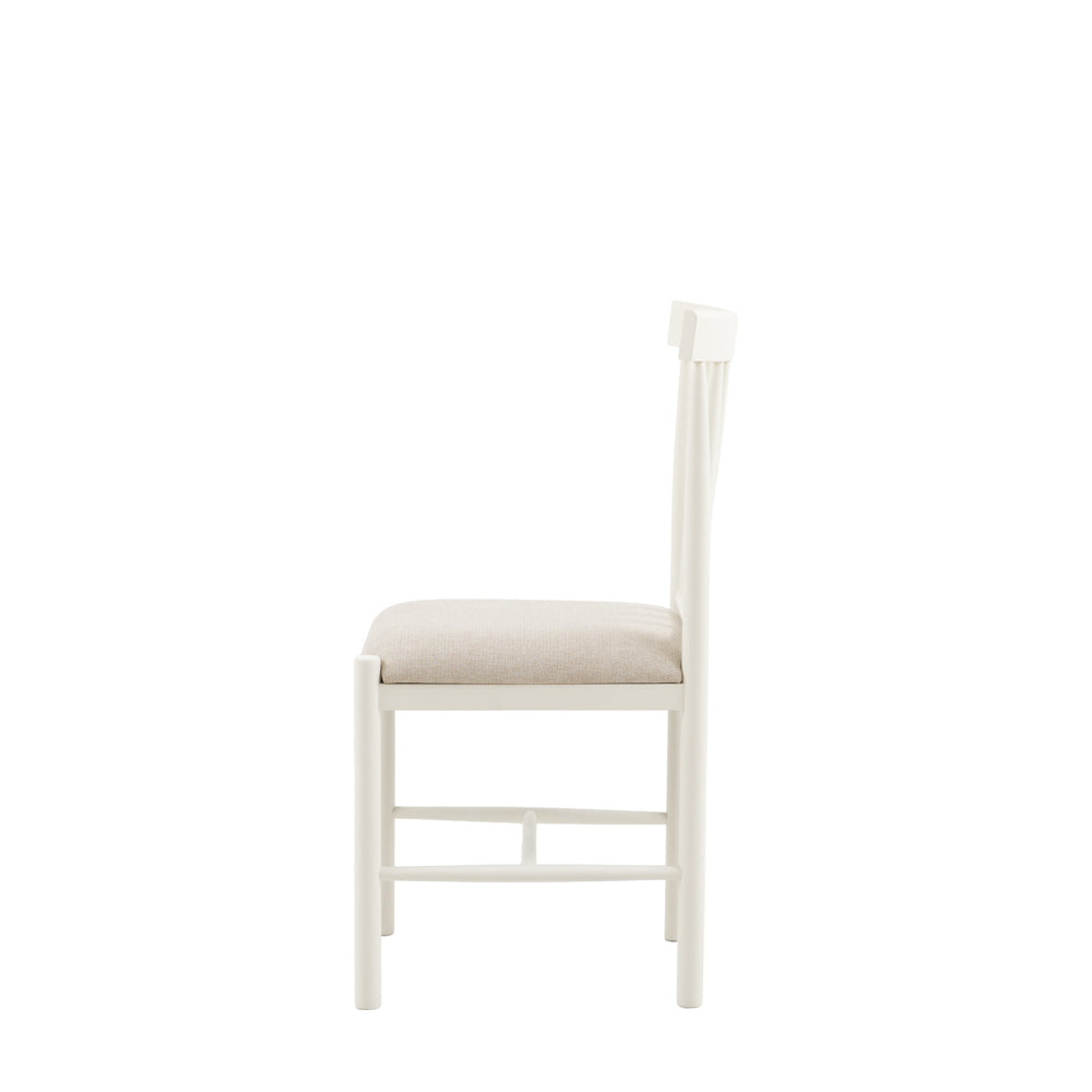 Oxford Upholstered Dining Chair White (2 Pack)