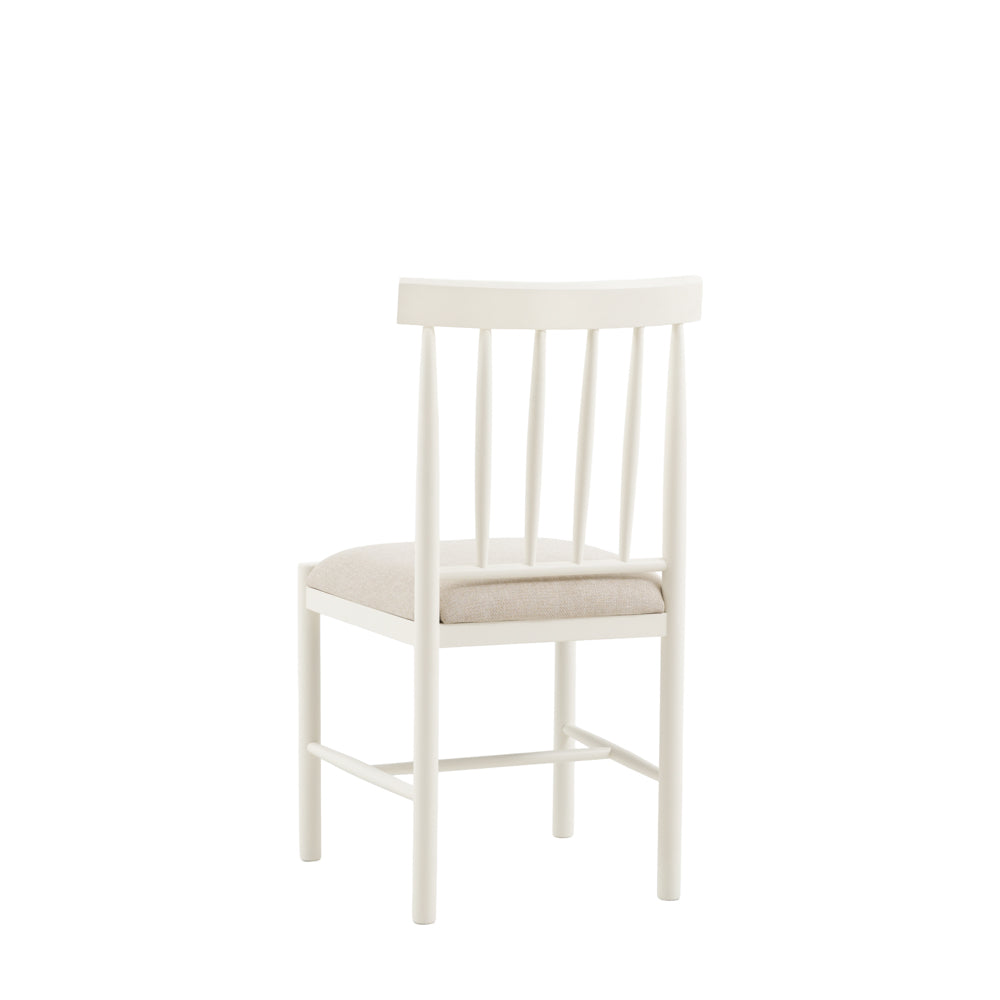 Oxford Upholstered Dining Chair White (2 Pack)