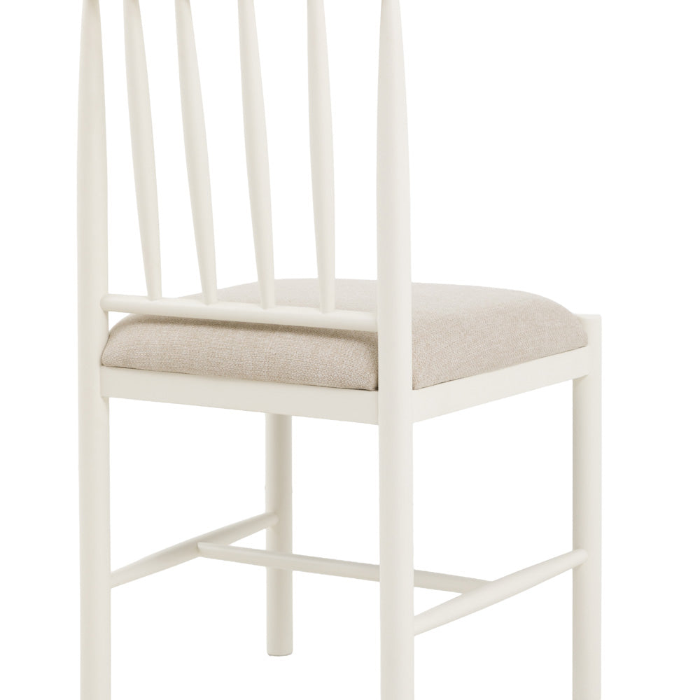 Oxford Upholstered Dining Chair White (2 Pack)
