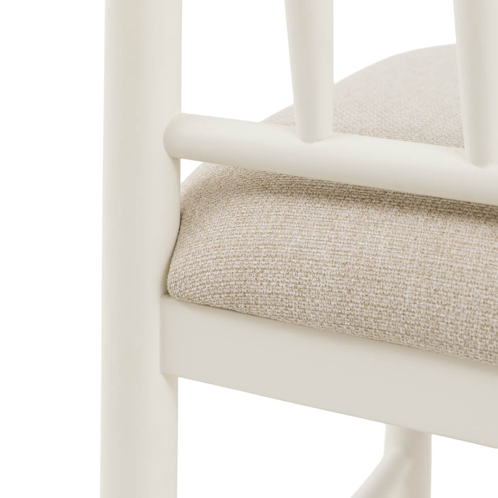 Oxford Upholstered Dining Chair White (2 Pack)