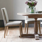 Rex Dining Chair Cement Linen (2 Pack)