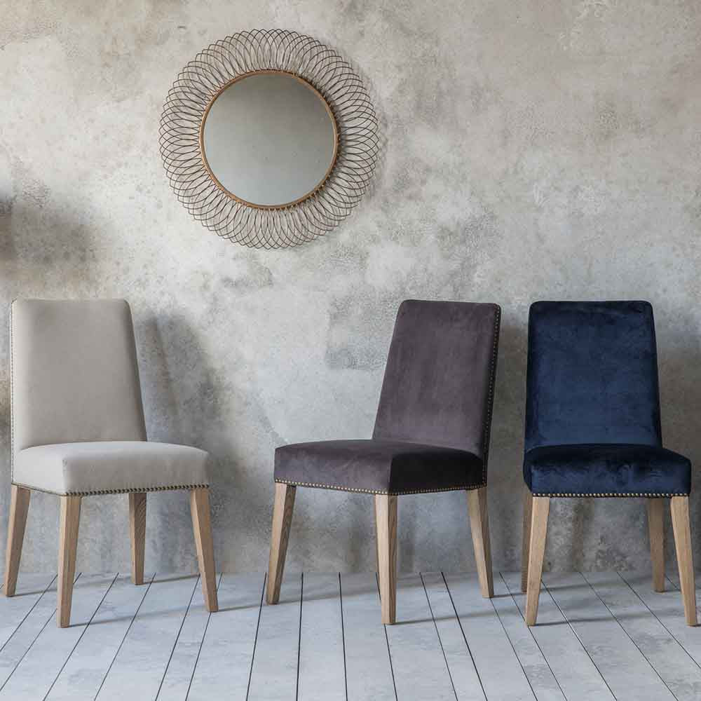 Rex Dining Chair Cement Linen (2 Pack)