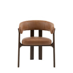 Pinzano Dining Chair Brown Leather