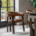 Pinzano Dining Chair Brown Leather