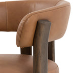 Pinzano Dining Chair Brown Leather
