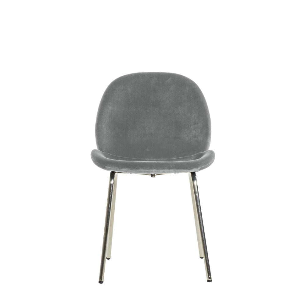 Dublin Chair Light Grey Velvet (2 Pack)