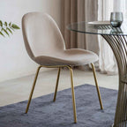 Dublin Chair Oatmeal Velvet (2 Pack)