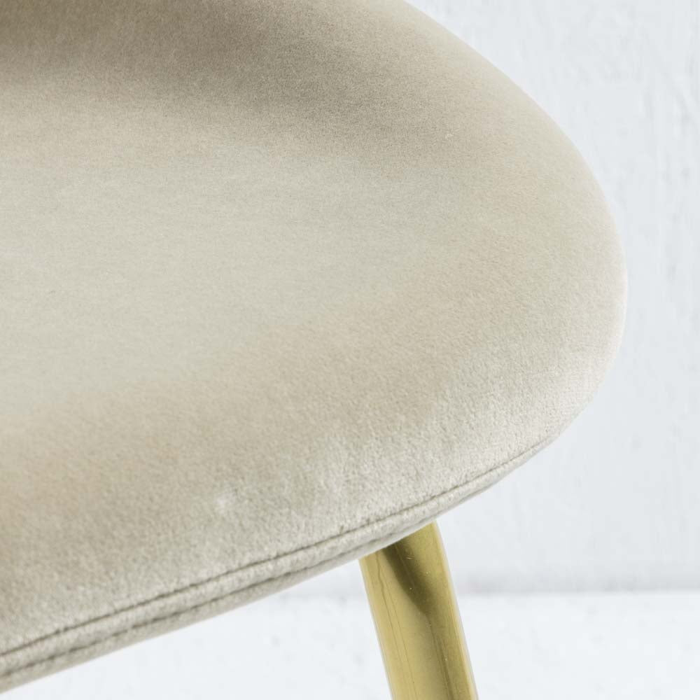 Dublin Chair Oatmeal Velvet (2 Pack)