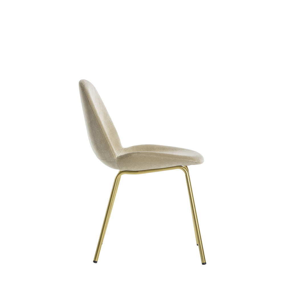 Dublin Chair Oatmeal Velvet (2 Pack)