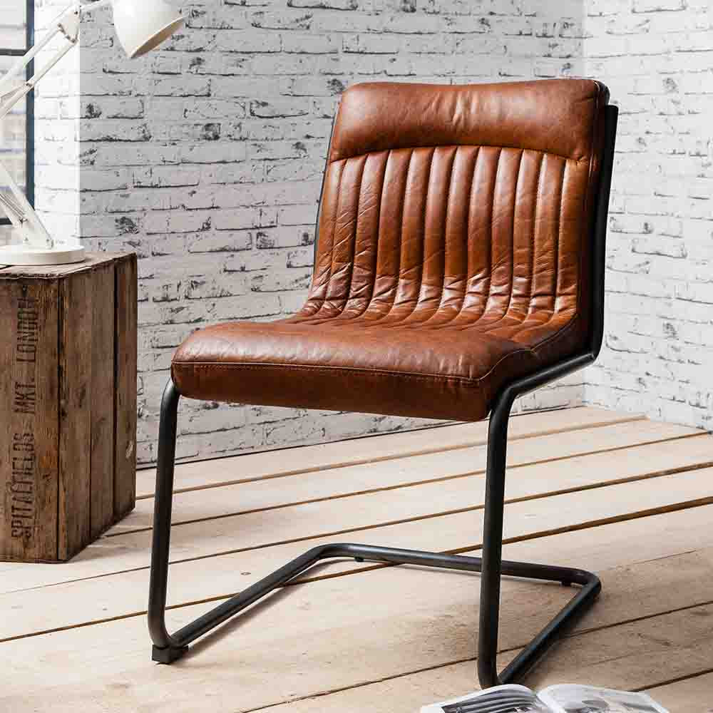Izmir Leather Chair Brown
