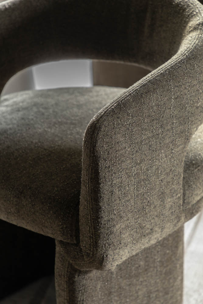 Saul Dining Chair Green Boucle