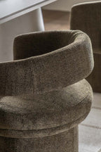 Saul Dining Chair Green Boucle