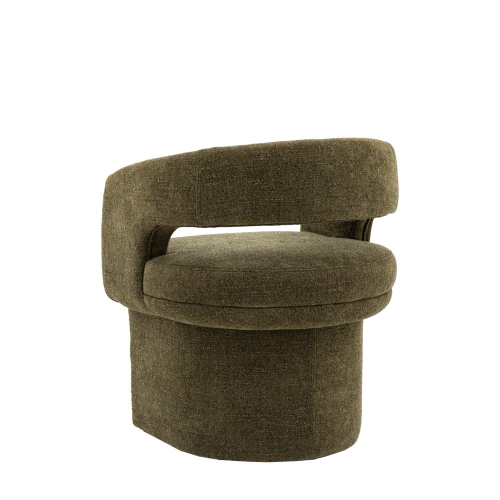 Saul Dining Chair Green Boucle