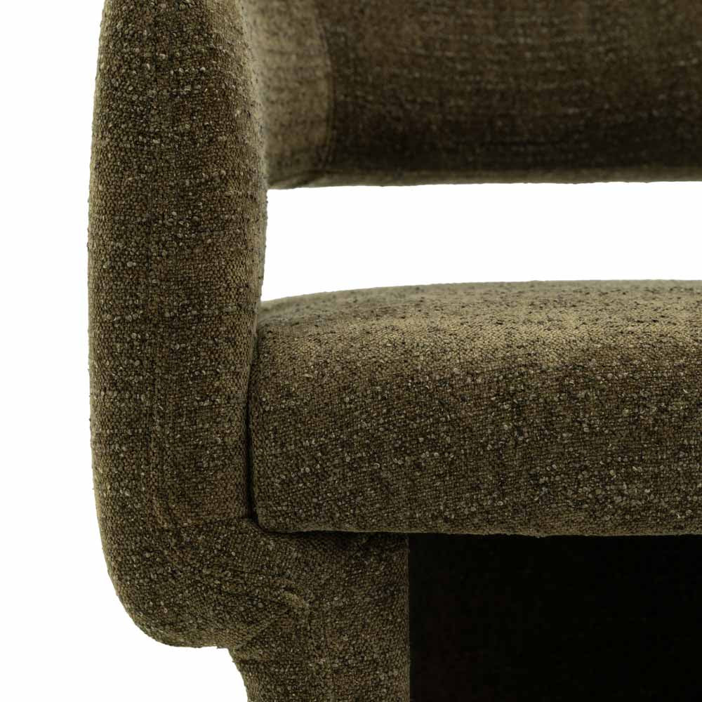 Saul Dining Chair Green Boucle