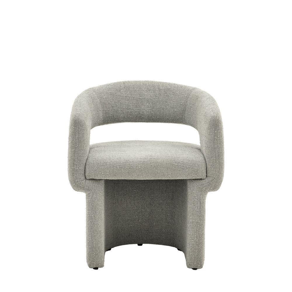 Saul Dining Chair Grey Boucle