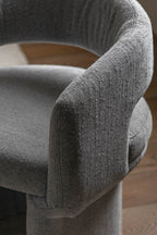 Saul Dining Chair Grey Boucle