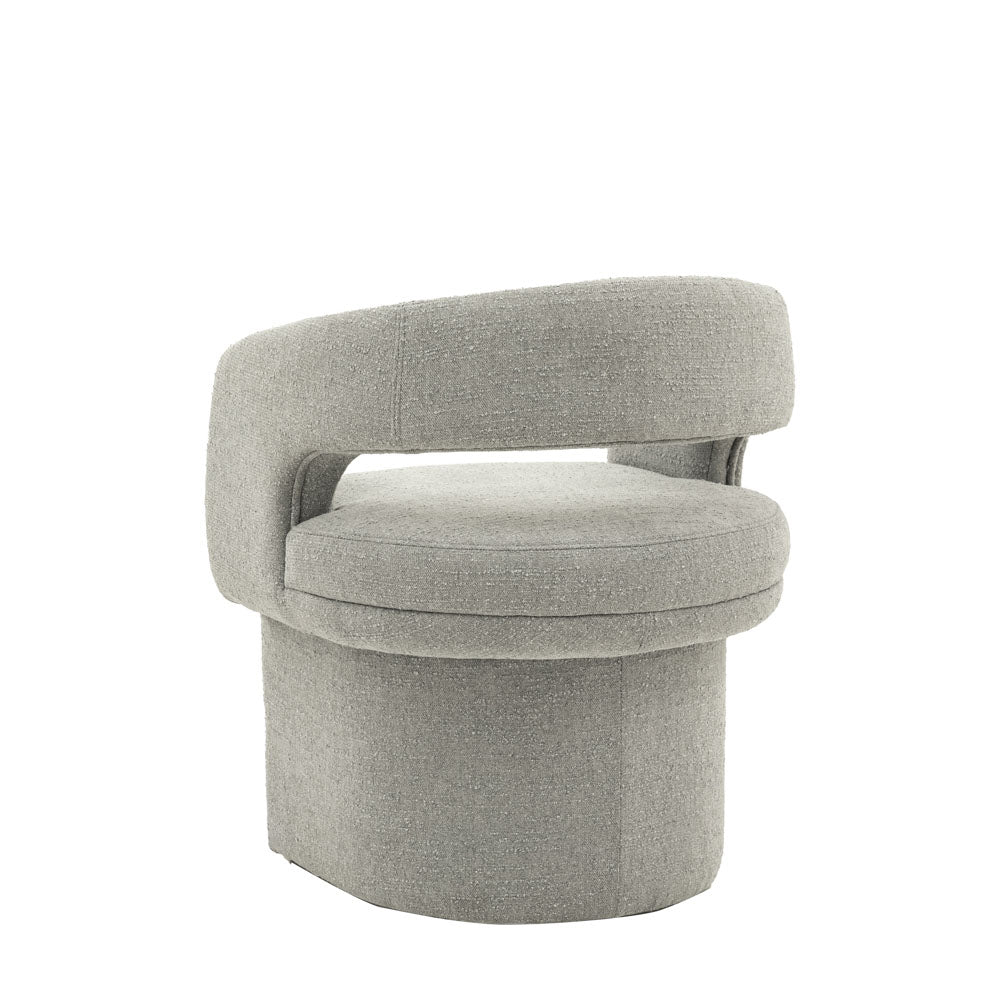 Saul Dining Chair Grey Boucle