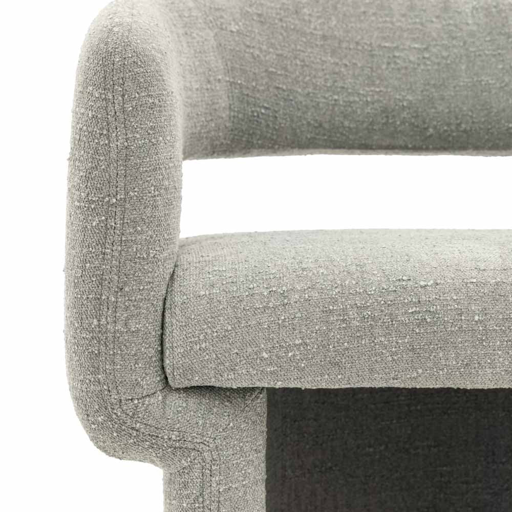 Saul Dining Chair Grey Boucle