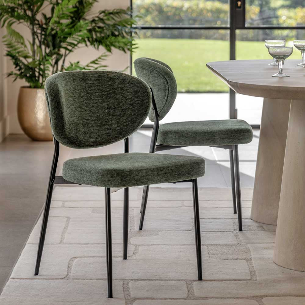 Odense Dining Chair Green (2 Pack)