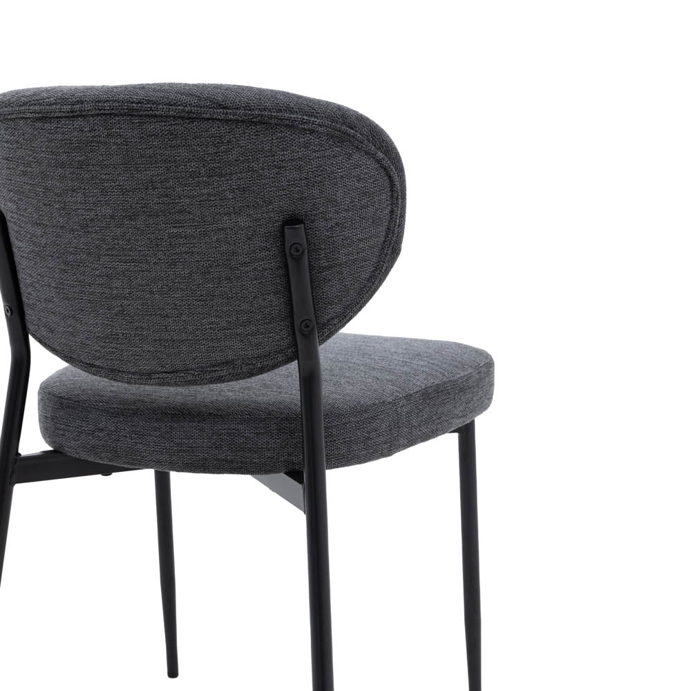 Odense Dining Chair Charcoal (2 Pack)