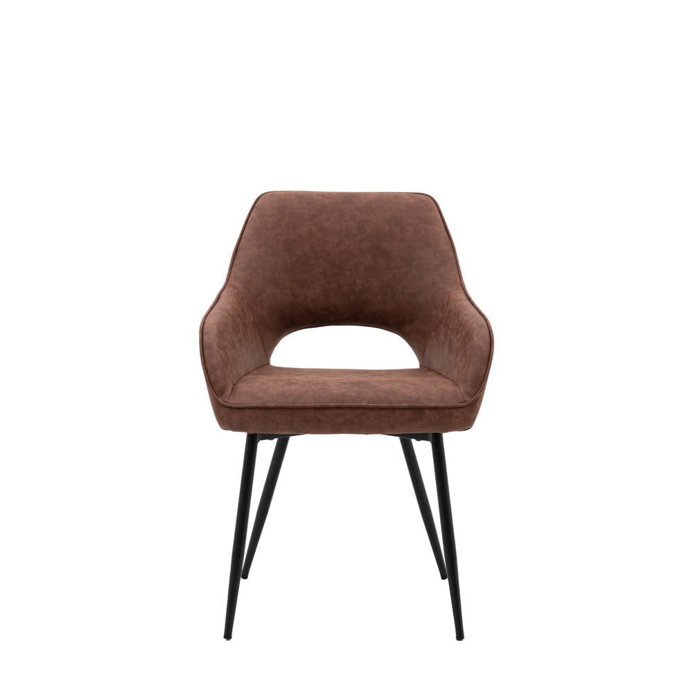 Caldona Dining Chair Brown (2 Pack)