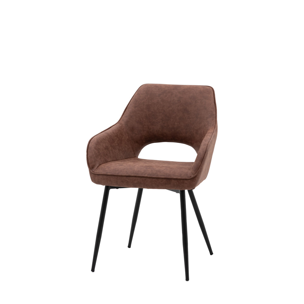 Caldona Dining Chair Brown (2 Pack)