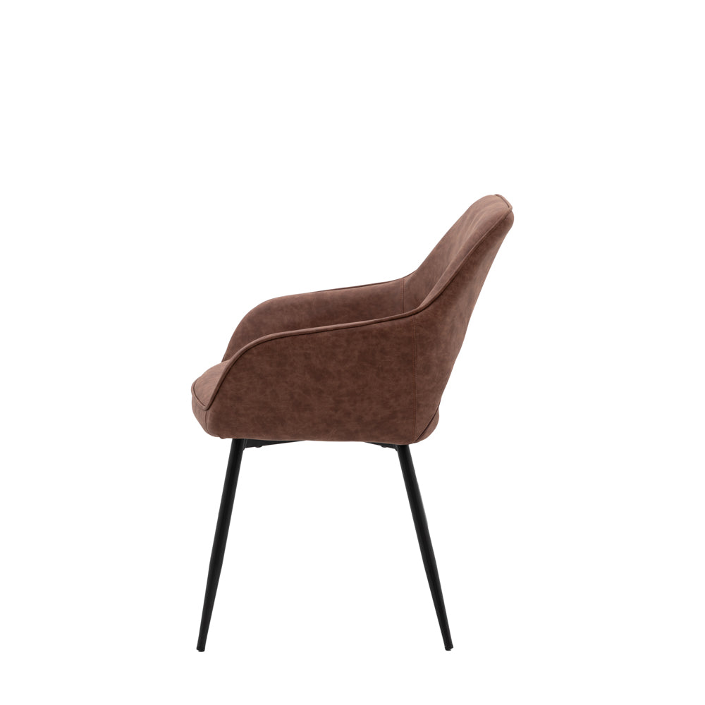 Caldona Dining Chair Brown (2 Pack)