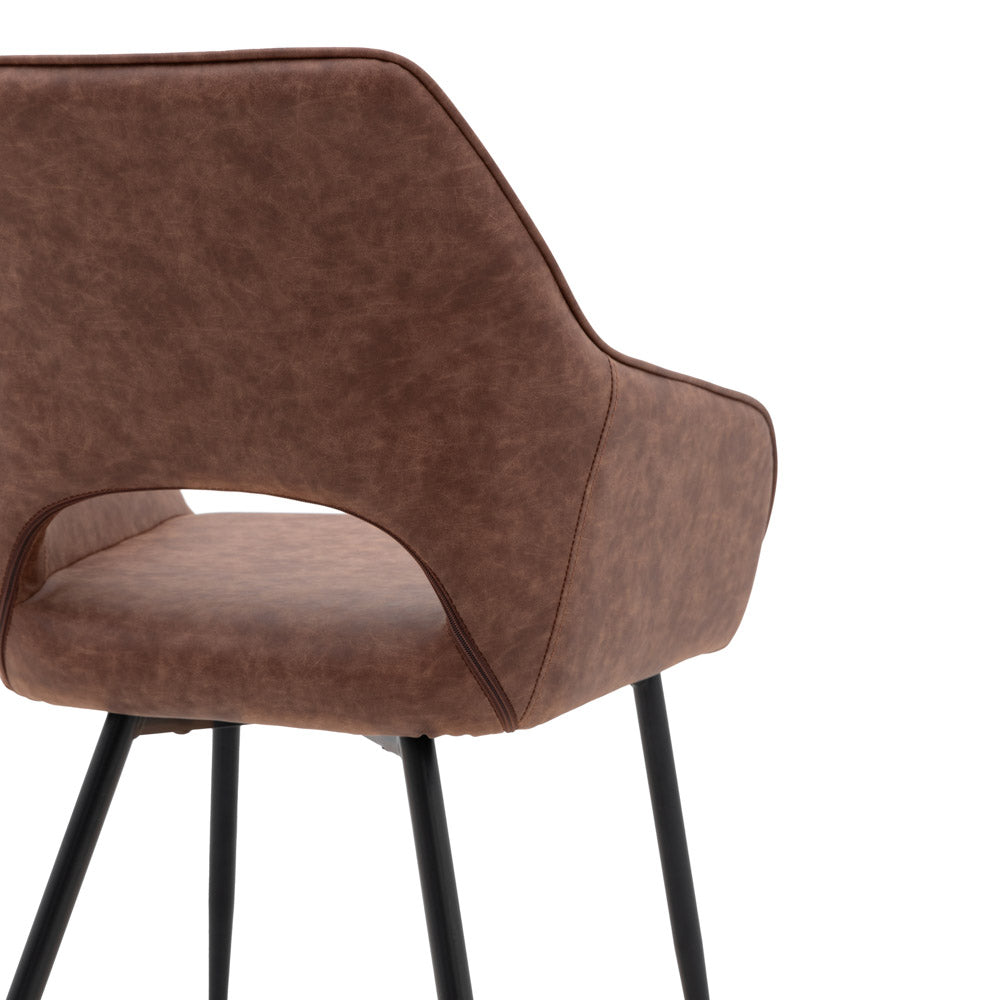 Caldona Dining Chair Brown (2 Pack)