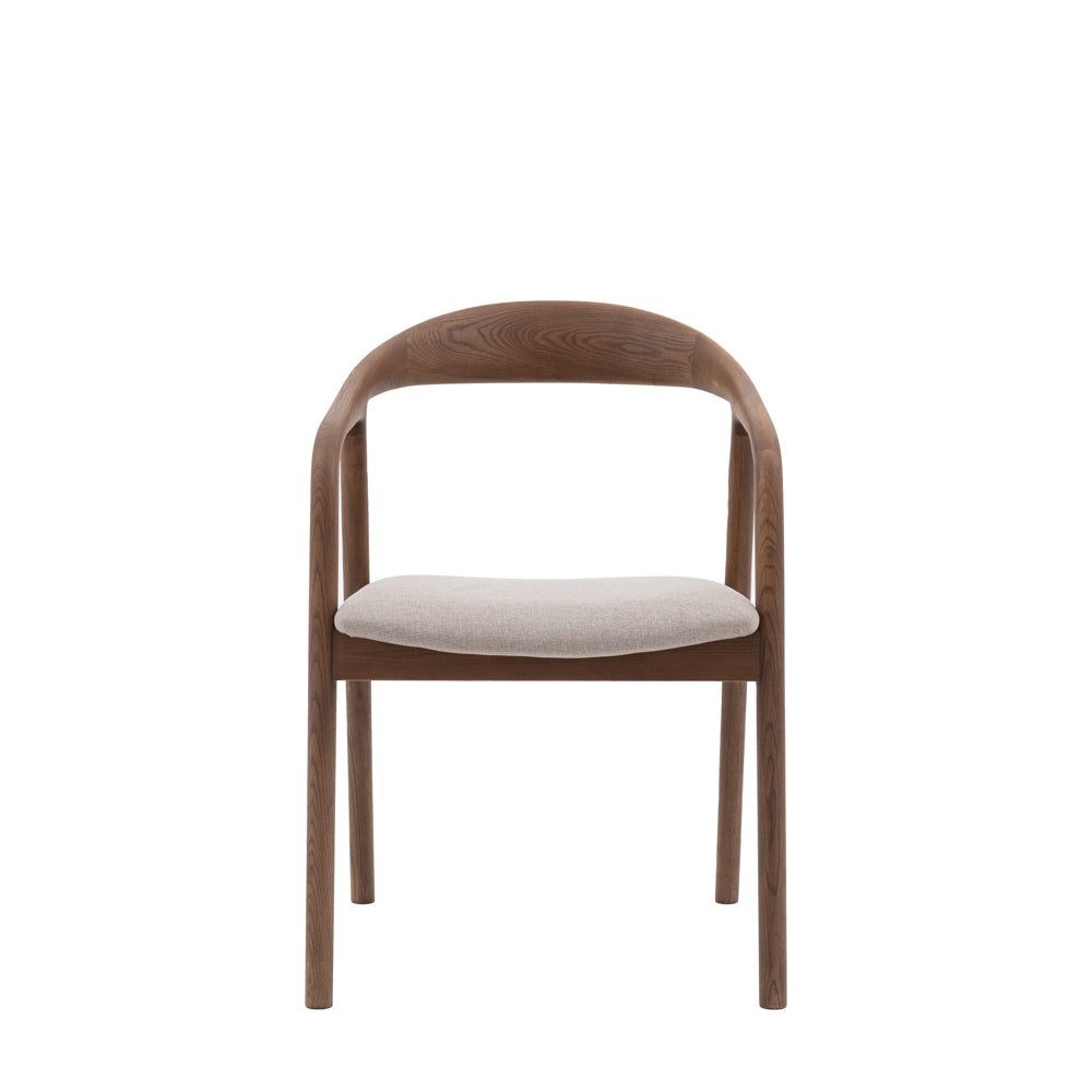 Girona Upholstered Dining Chair Walnut (2 Pack)