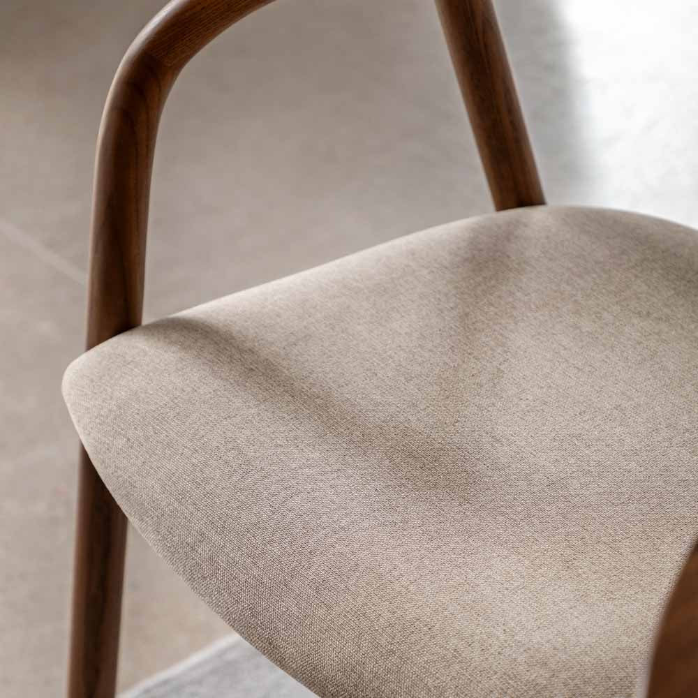 Girona Upholstered Dining Chair Walnut (2 Pack)