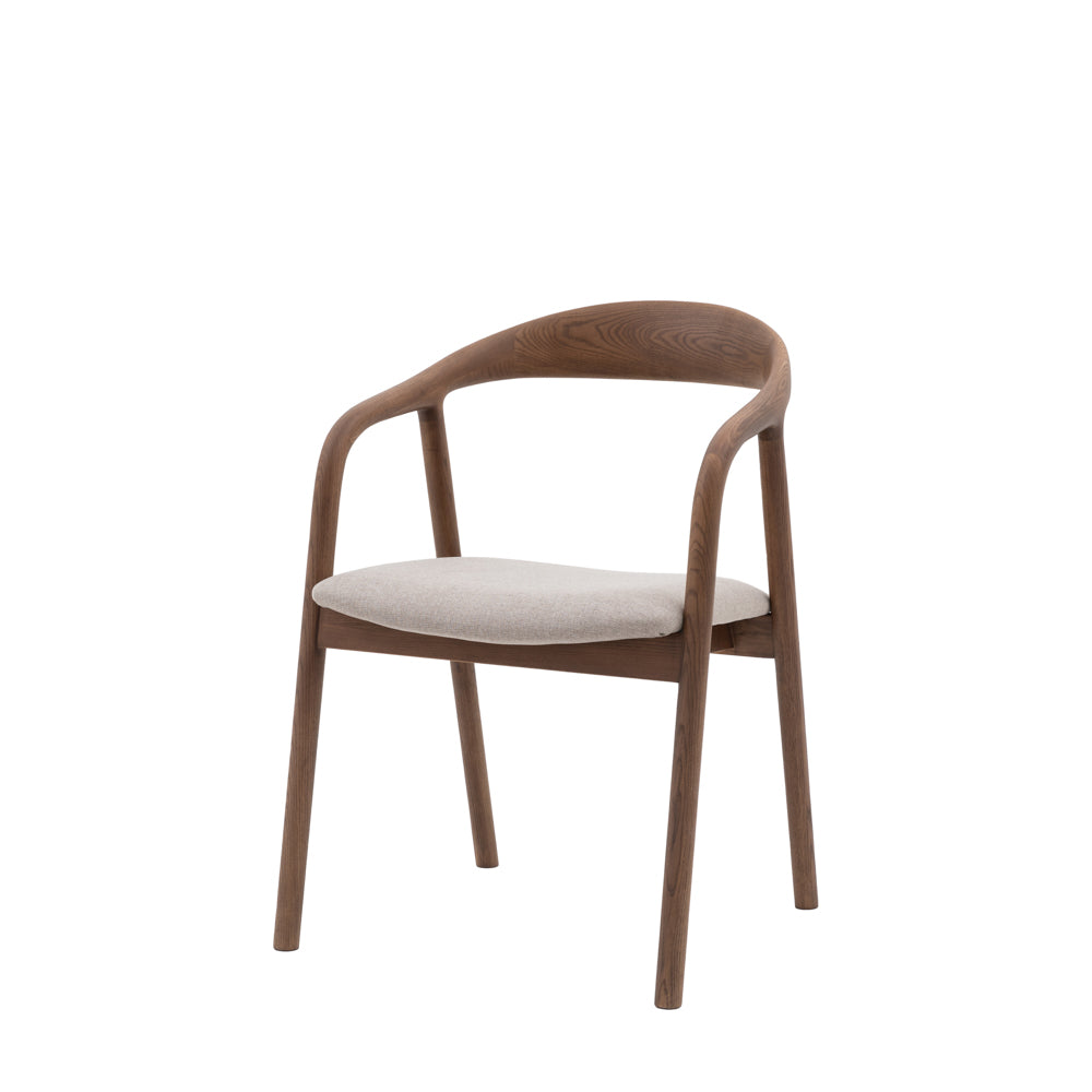 Girona Upholstered Dining Chair Walnut (2 Pack)