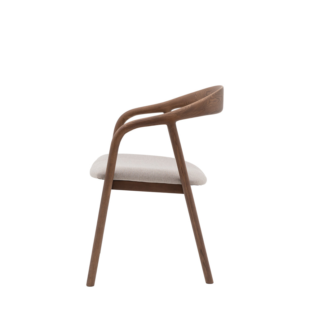 Girona Upholstered Dining Chair Walnut (2 Pack)