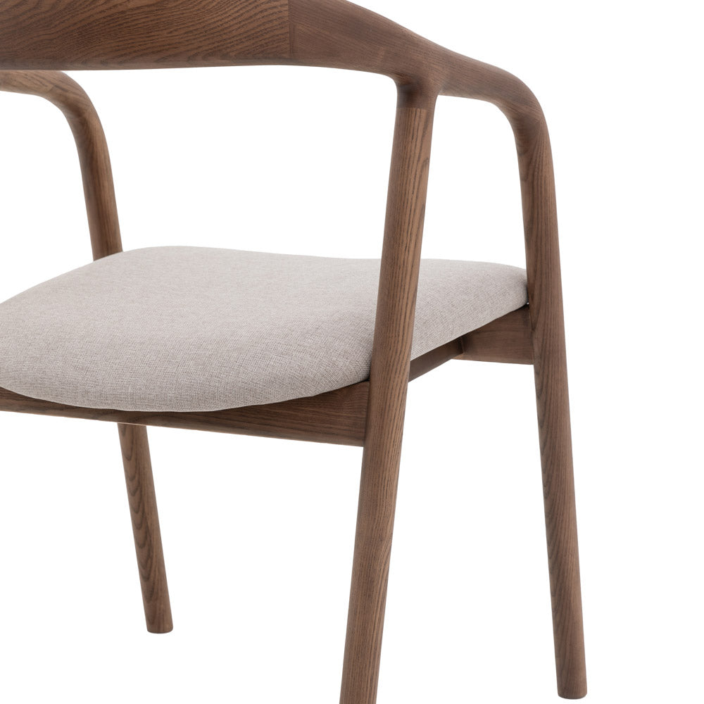 Girona Upholstered Dining Chair Walnut (2 Pack)
