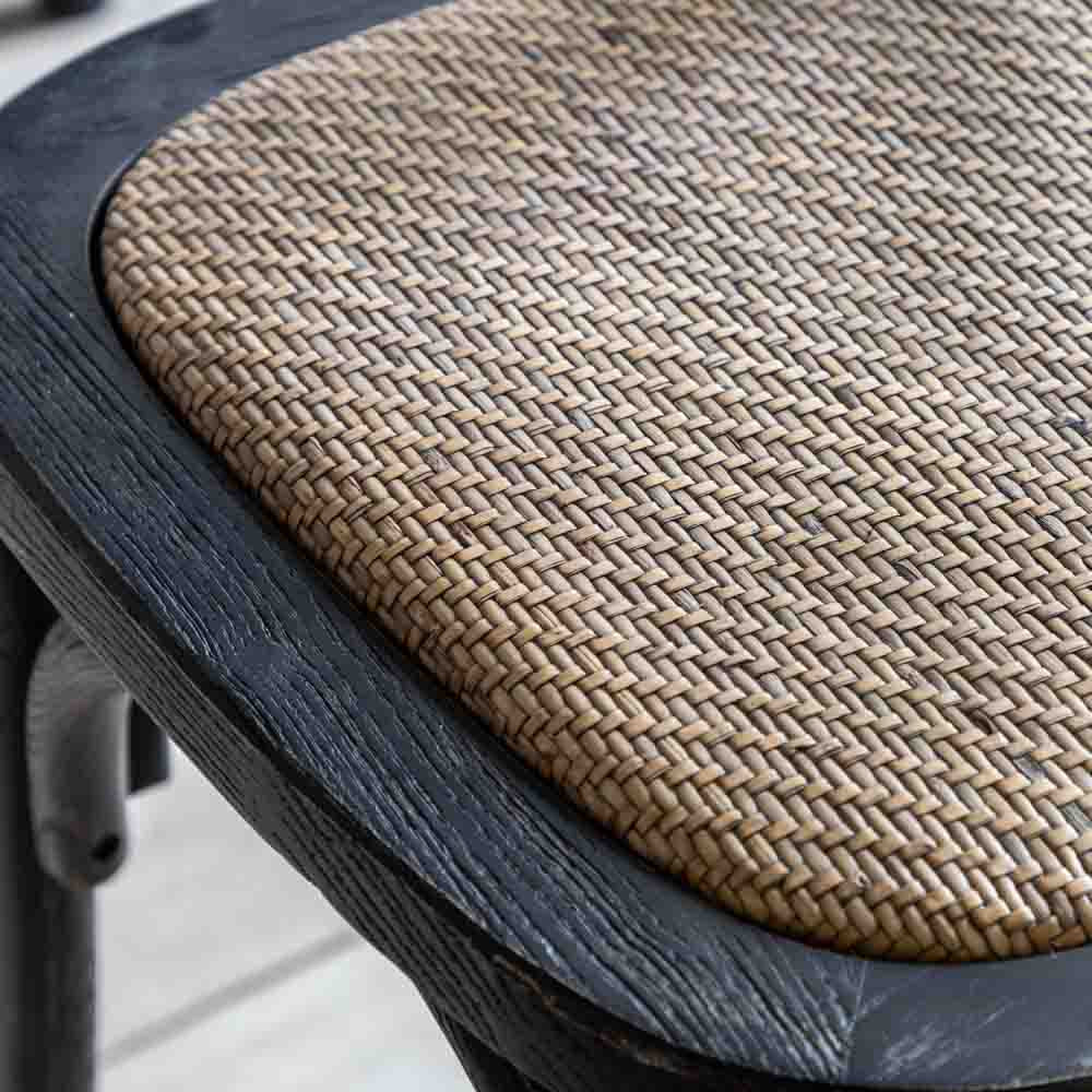 Harar Chair Black/Rattan (2 Pack)